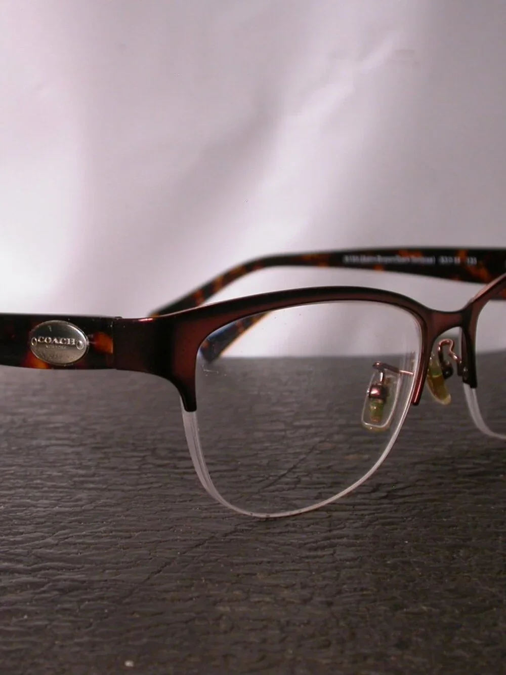 Authentic Coach Satin Brown Designer Tortoise Eyeglasses Frames